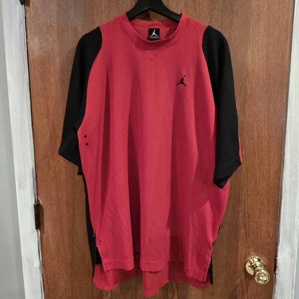 Jordan Red and Black Short Sleeve Tee